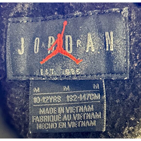 Jordan Therma-FIT Full-Zip Hooded Black & Red Jacket Boy's Medium 10/12 - Picture 6 of 7